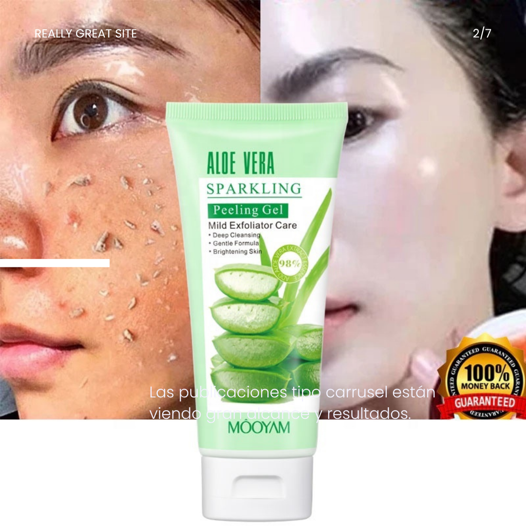 Gel exfoliante de aloe vera 100 ml