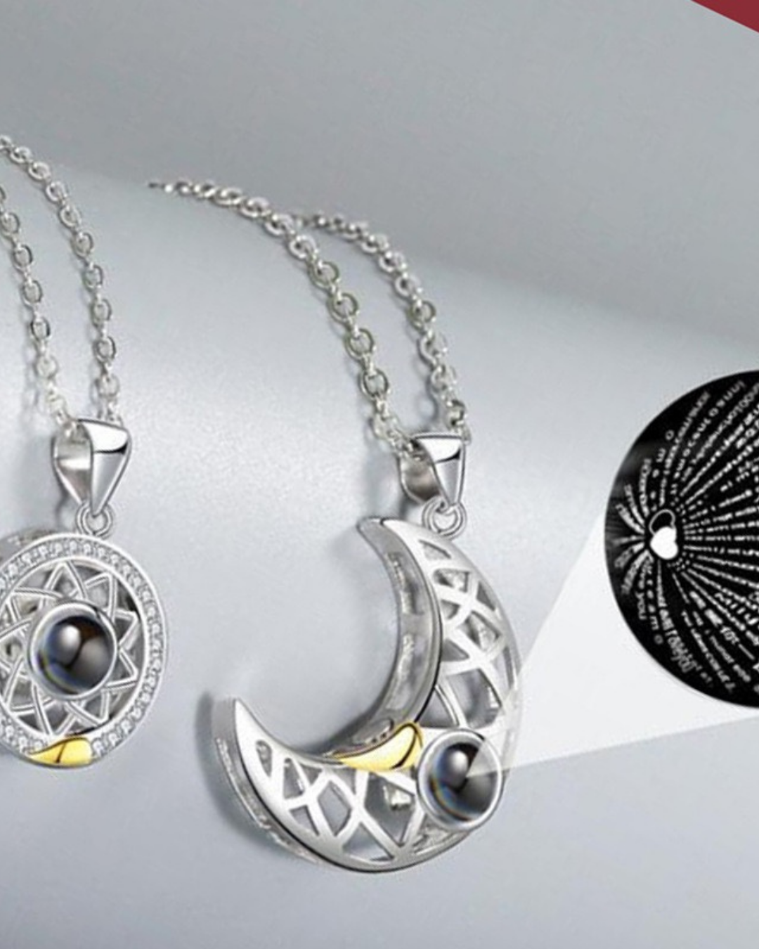 Collar Sol Y Luna Con 100 Idiomas