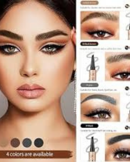Delineador De Cejas 4 Puntas Tinta Sem