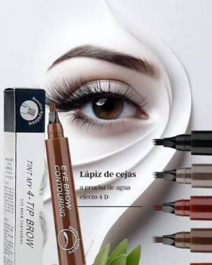 Delineador De Cejas 4 Puntas Tinta Sem
