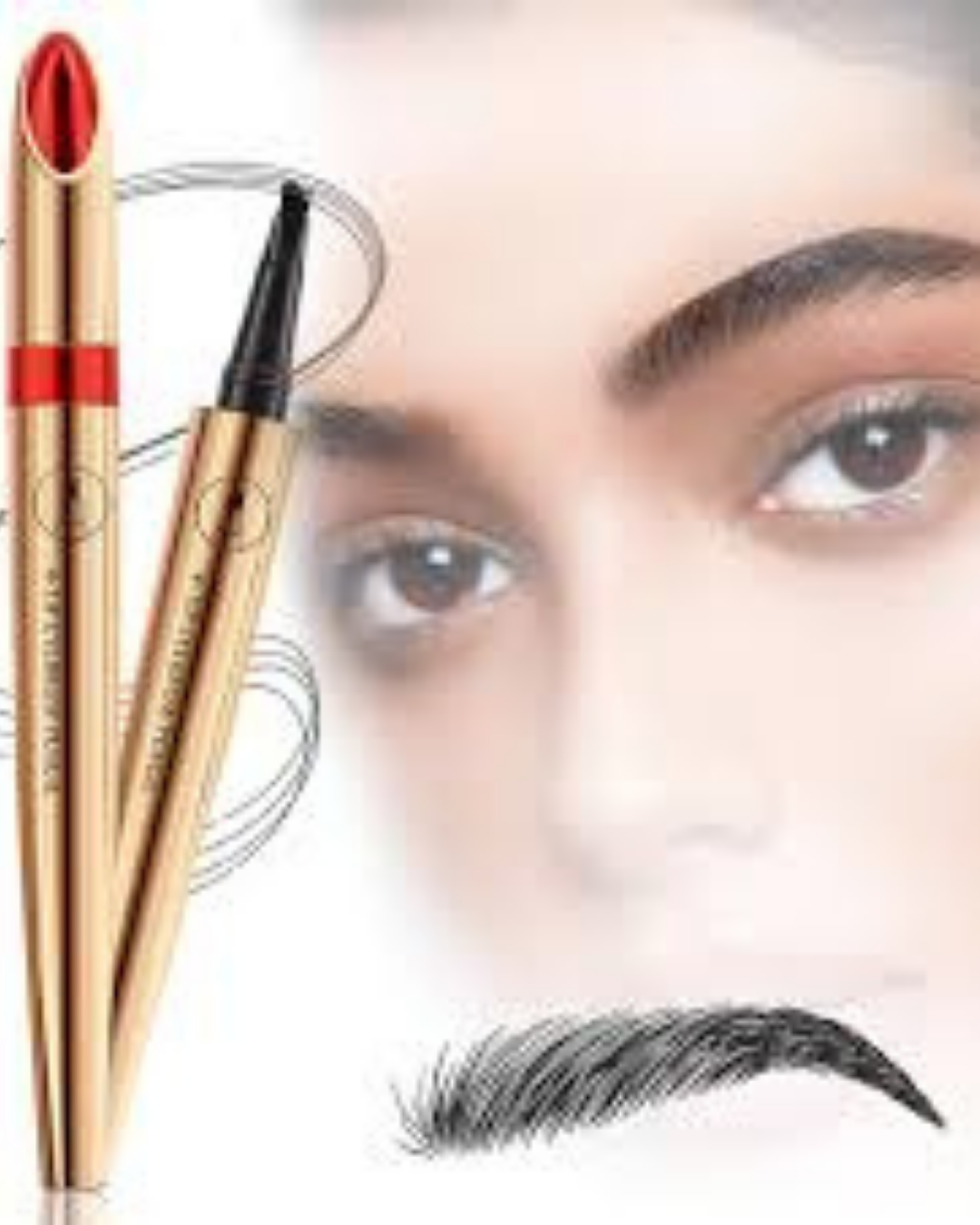 Delineador De Cejas 4 Puntas Tinta Sem